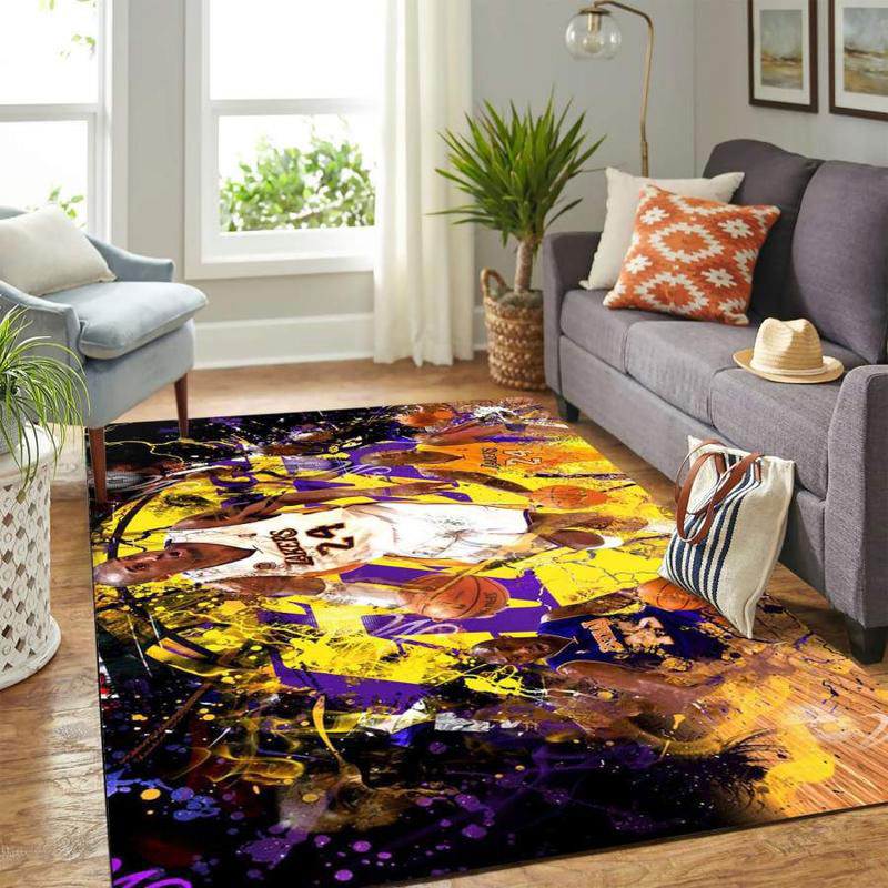 Los Angeles Lakers Rug NBA Area Rug Living Room Rug Indoor Rug Rectangle Carpet