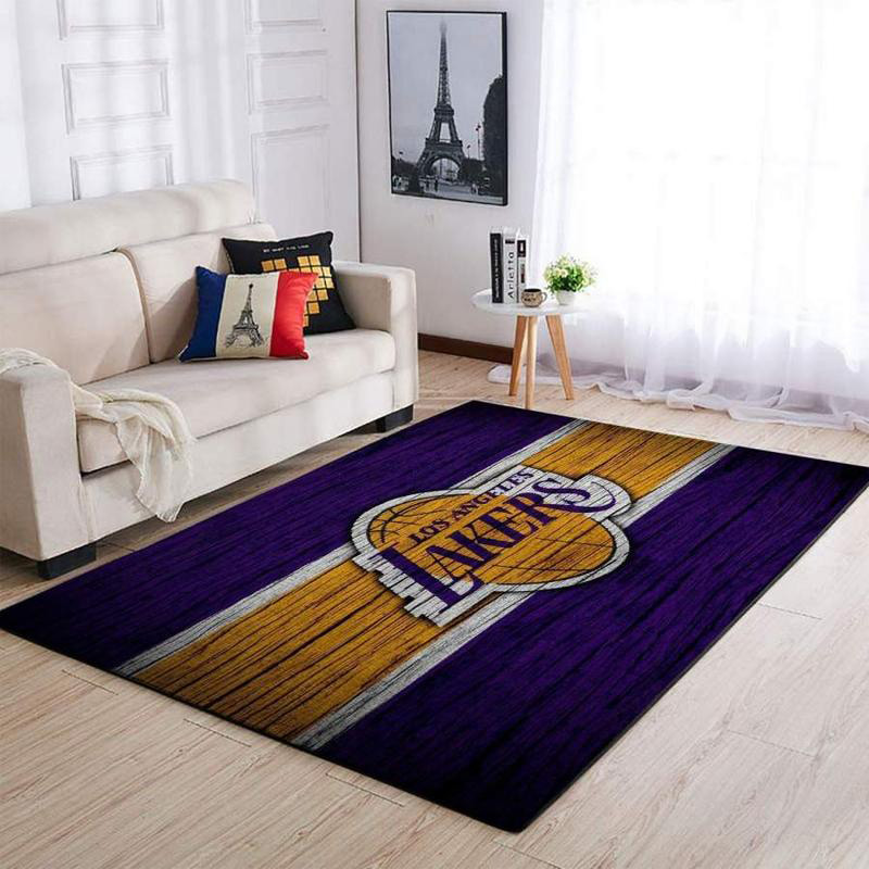 Los Angeles Lakers Rug NBA Area Rug Bedroom Rug Indoor Rugs Rectangle Carpet
