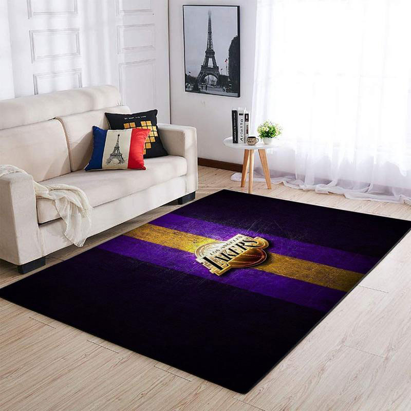 Los Angeles Lakers Area Rug NBA Area Rug Kitchen Rug Indoor Rugs Rectangle Carpet