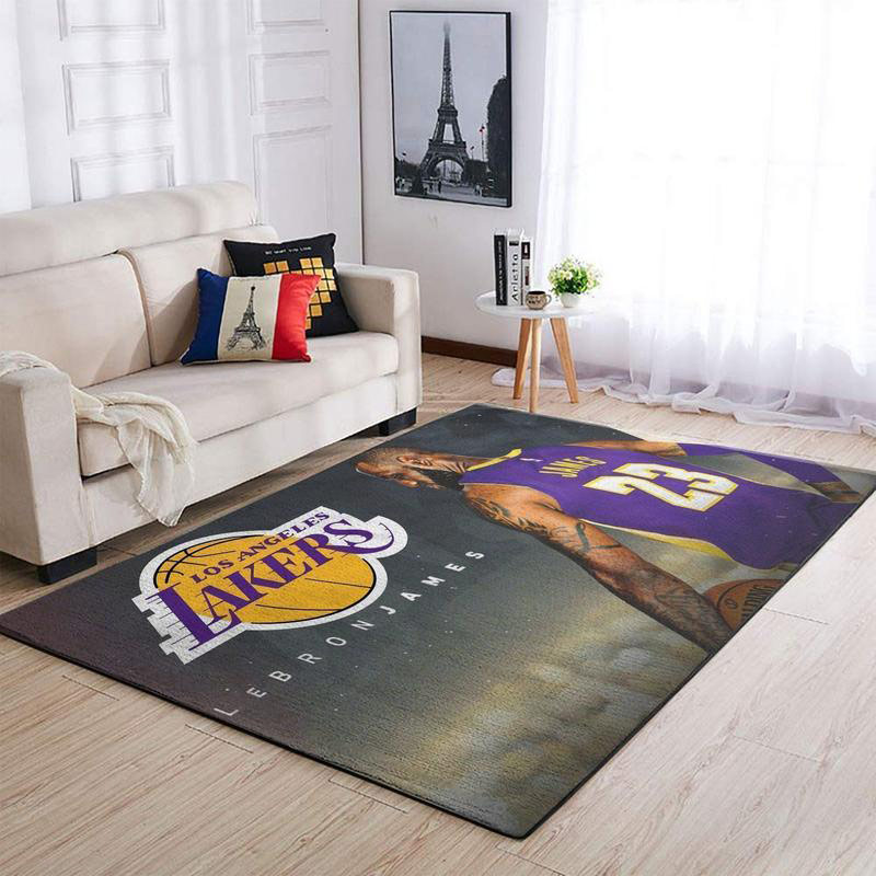 Los Angeles Lakers Rug NBA Area Rug Kitchen Rug Indoor Rug Rectangle Carpet