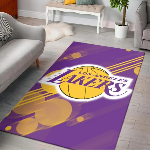 Los Angeles Lakers Rug NBA Area Rug Living Room Area Rug Indoor Rug Rectangle Carpet
