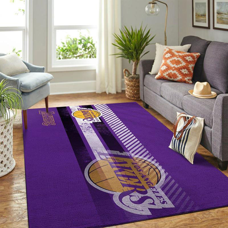 Los Angeles Lakers Rug NBA Area Rug Kitchen Rug Indoor Indoor Rugs Rectangle Carpet