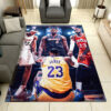 Los Angeles Lakers Area Rug NBA Area Rug Bedroom Rug Indoor Indoor Rug Rectangle Carpet los angeles lakers rug living room carpet regtangle carpet floor decor home decor ver 459