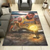 Los Angeles Lakers Area Rug NBA Area Rug Living Room Area Rug Indoor Rugs Rectangle Carpet los angeles lakers rug living room carpet regtangle carpet floor decor home decor ver 460