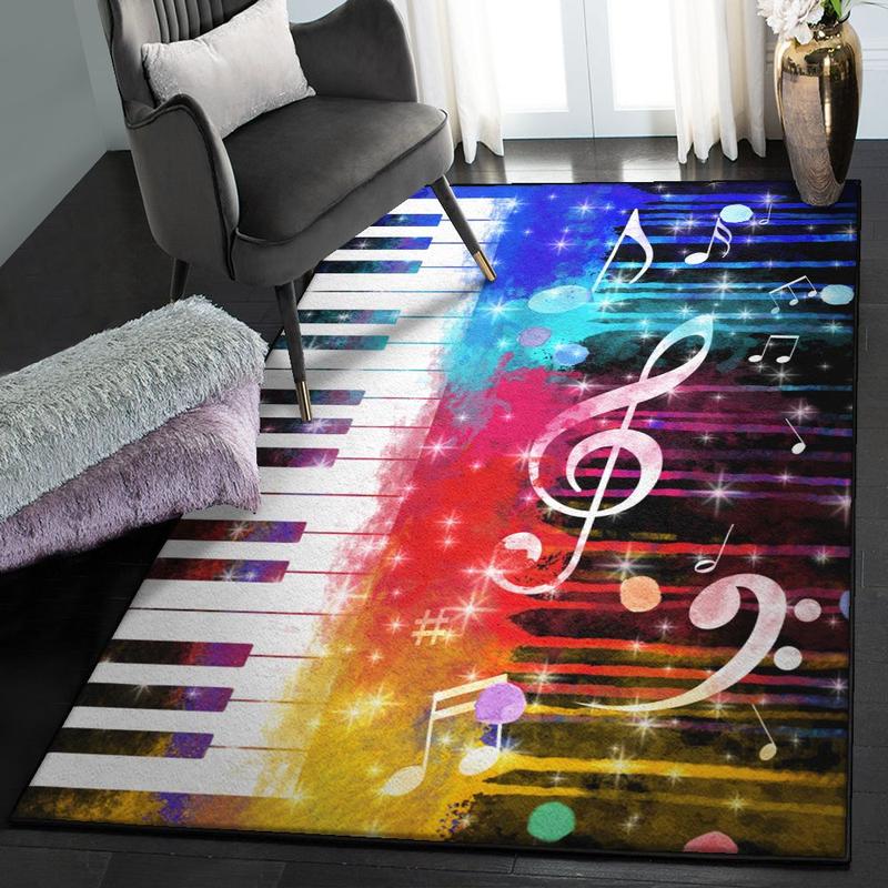 Melody Large Living Room Rugs Music Rug