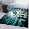 Miami Dolphins Area Rug NFL Area Rug Bedroom Rug Indoor Rugs Rectangle Carpet miami dolphins area rug bath rug floor rug regtangle carpet home decor ver 1229