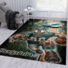 Miami Dolphins Area Rug NFL Area Rug Living Room Rug Indoor Rug Rectangle Carpet miami dolphins area rug living room rug floor rug regtangle carpet home decor ver 1238