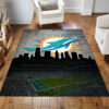 Miami Dolphins Area Rug NFL Area Rug Dining Room Rug Indoor Rug Rectangle Carpet miami dolphins area rug living room rug floor rug regtangle carpet home decor ver 1243
