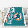 Miami Dolphins Blanket FLeece Blanket Throw Blanket miami dolphins blanket fleece blanket throw blanket v102