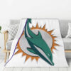 Miami Dolphins Blanket FLeece Blanket Throw Blanket miami dolphins blanket fleece blanket throw blanket v105