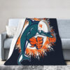 Miami Dolphins Blanket FLeece Blanket Throw Blanket miami dolphins blanket fleece blanket throw blanket v30