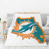 Miami Dolphins Blanket FLeece Blanket Throw Blanket miami dolphins blanket fleece blanket throw blanket v74