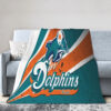 Miami Dolphins Blanket Sherpa Blanket Throw Blanket miami dolphins blanket sherpa blanket throw blanket v118