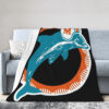 Miami Dolphins Blanket Sherpa Blanket Throw Blanket miami dolphins blanket sherpa blanket throw blanket v31