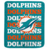 Miami Dolphins Blanket Sherpa Blanket Throw Blanket miami dolphins blanket sherpa blanket throw blanket v5