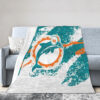 Miami Dolphins Blanket Sherpa Blanket Throw Blanket miami dolphins blanket sherpa blanket throw blanket v84