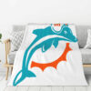 Miami Dolphins Blankets Sherpa Blanket Throw Blanket miami dolphins blankets sherpa blanket throw blanket v17