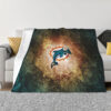 Miami Dolphins Blankets Sherpa Blanket Throw Blanket miami dolphins blankets sherpa blanket throw blanket v56