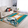 Miami Dolphins Area Rug NFL Area Rug Bedroom Rug Indoor Rug Rectangle Carpet miami dolphins carpet bath rug floor rug regtangle carpet home decor ver 1249