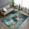 Miami Dolphins Rug NFL Area Rug Bedroom Rug Indoor Rugs Rectangle Carpet miami dolphins carpet bath rug floor rug regtangle carpet home decor ver 1255