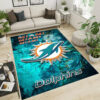 Miami Dolphins Area Rug NFL Area Rug Living Room Rug Indoor Rug Rectangle Carpet miami dolphins carpet living room rug floor rug regtangle carpet home decor ver 1262