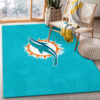 Miami Dolphins Area Rug NFL Area Rug Living Room Area Rug Indoor Rug Rectangle Carpet miami dolphins rug living room rug floor rug regtangle carpet home decor ver 1282