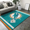 Miami Dolphins Area Rug NFL Area Rug Bedroom Area Rug Indoor Rugs Rectangle Carpet miami dolphins rug living room rug floor rug regtangle carpet home decor ver 1291