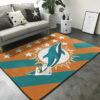Miami Dolphins Rug NFL Area Rug Bathroom Rugs Indoor Rugs Rectangle Carpet miami dolphins rug living room rug floor rug regtangle carpet home decor ver 1296