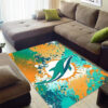 Miami Dolphins Area Rug NFL Area Rug Dining Room Rugs Indoor Indoor Rugs Rectangle Carpet miami dolphins rugs bath rug floor rug regtangle carpet home decor ver 1300