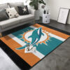 Miami Dolphins Area Rug NFL Area Rug Bedroom Rug Indoor Rug Rectangle Carpet miami dolphins rugs bath rug floor rug regtangle carpet home decor ver 1301