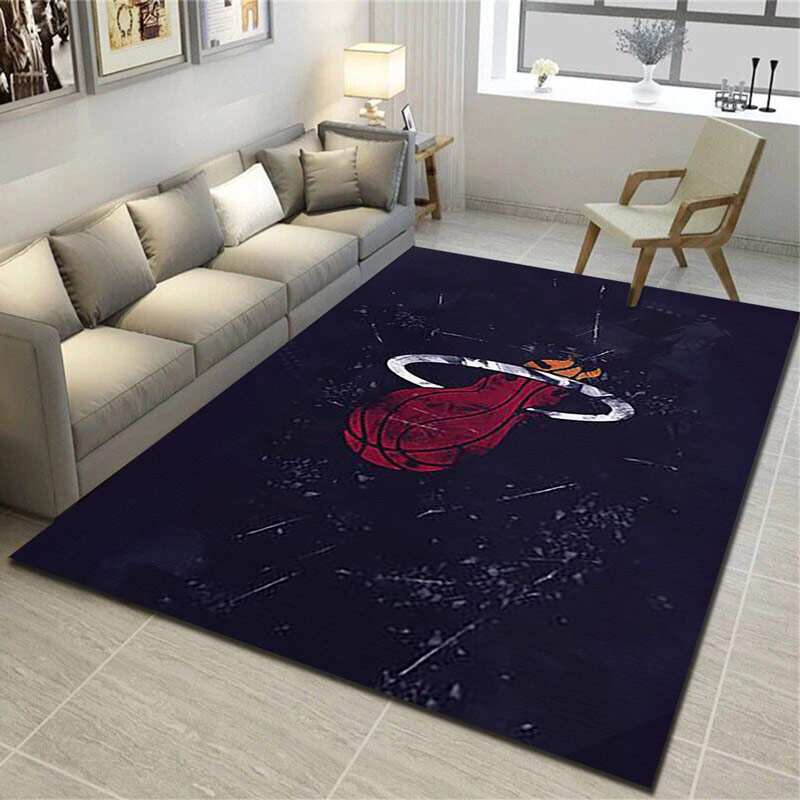 Miami Heat Rug NBA Area Rug Dining Room Rug Indoor Rugs Rectangle Carpet