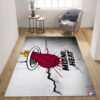 Miami Heat Area Rug NBA Area Rug Dining Room Rugs Indoor Rugs Rectangle Carpet miami heat rug living room carpet regtangle carpet floor decor home decor ver 480