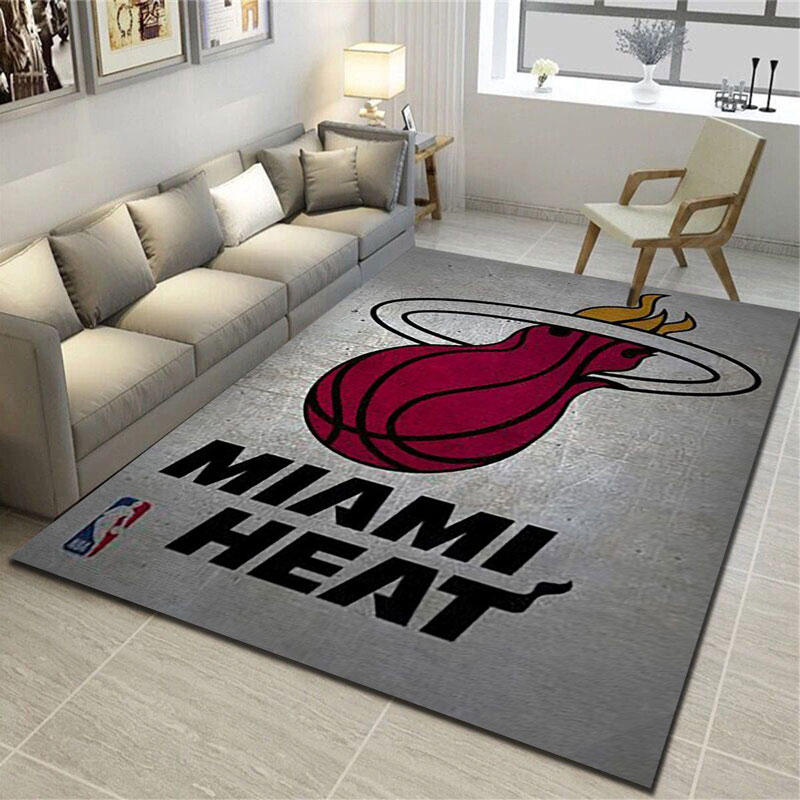 Miami Heat Area Rug NBA Area Rug Bedroom Area Rug Indoor Rugs Rectangle Carpet
