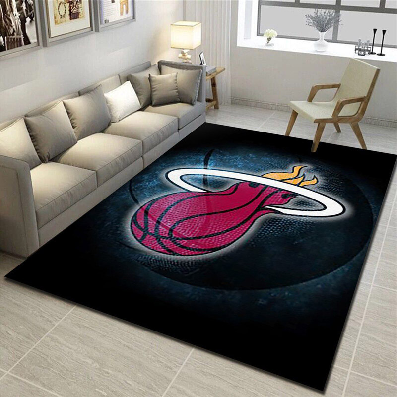 Miami Heat Area Rug NBA Area Rug Bedroom Area Rug Indoor Rug Rectangle Carpet