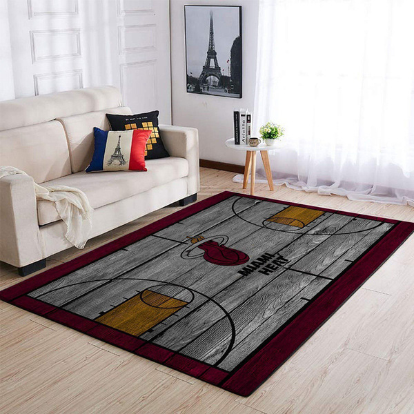 Miami Heat Rug NBA Area Rug Living Room Rug Indoor Rugs Rectangle Carpet