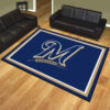 Milwaukee Brewers Area Rug MLB Area Rug Dining Room Rugs Indoor Indoor Rugs Rectangle Carpet milwaukee brewers rug living room carpet regtangle carpet floor decor home decor ver 232
