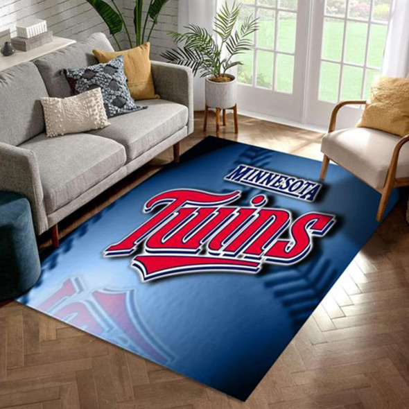 Minnesota Twins Area Rug MLB Area Rug Bedroom Area Rug Indoor Rugs Rectangle Carpet