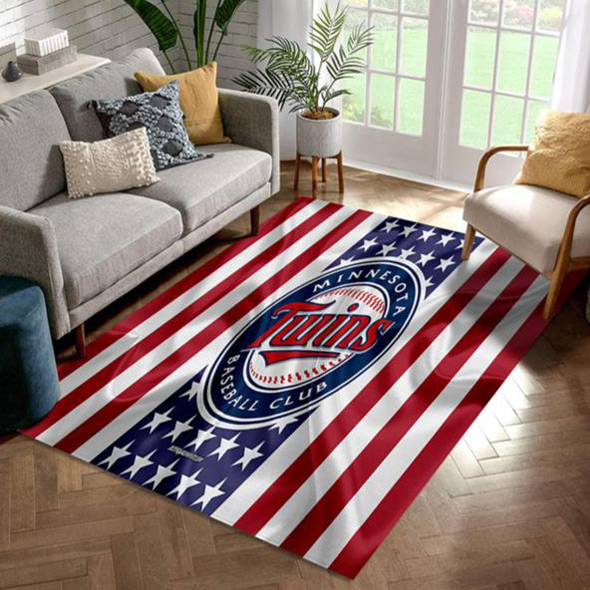 Minnesota Twins Rug MLB Area Rug Bathroom Rugs Indoor Indoor Rugs Rectangle Carpet
