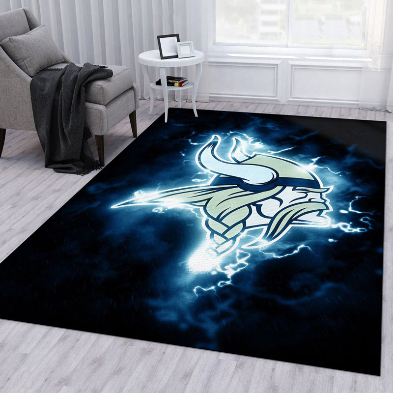 Minnesota Vikings Rug NFL Area Rug Bathroom Rugs Indoor Indoor Rug Rectangle Carpet