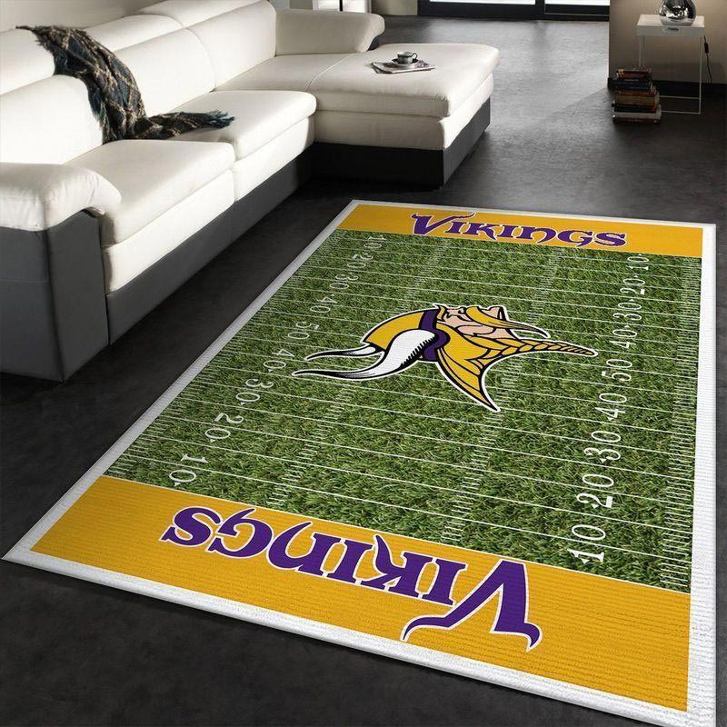 Minnesota Vikings Rug NFL Area Rug Bathroom Rugs Indoor Indoor Rugs Rectangle Carpet