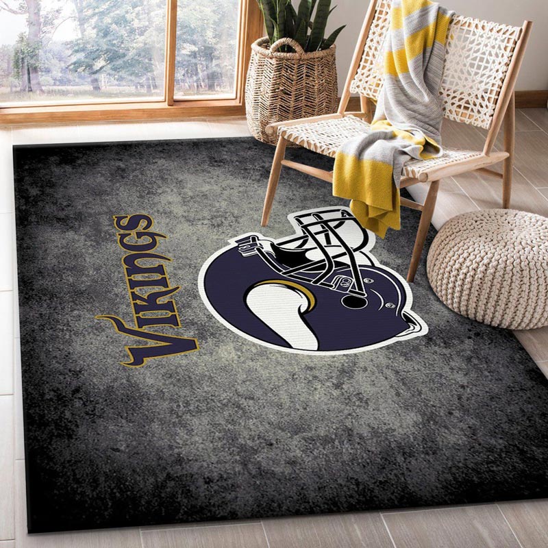 Minnesota Vikings Rug NFL Area Rug Bathroom Rug Indoor Rug Rectangle Carpet