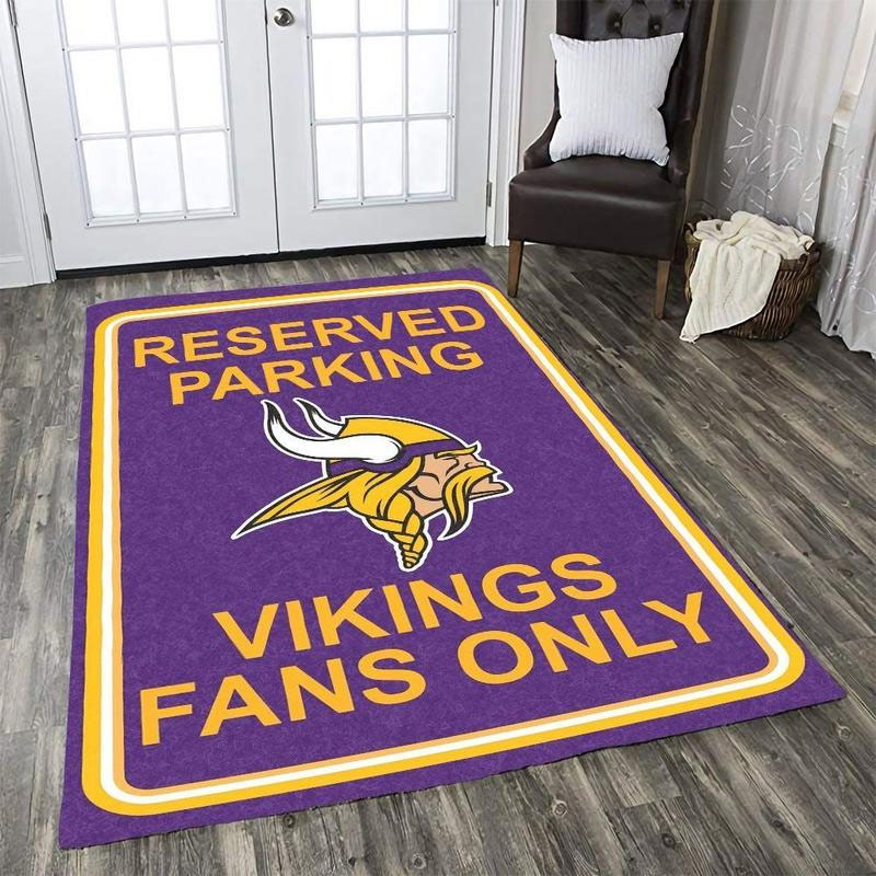 Minnesota Vikings Rug NFL Area Rug Dining Room Rug Indoor Indoor Rugs Rectangle Carpet