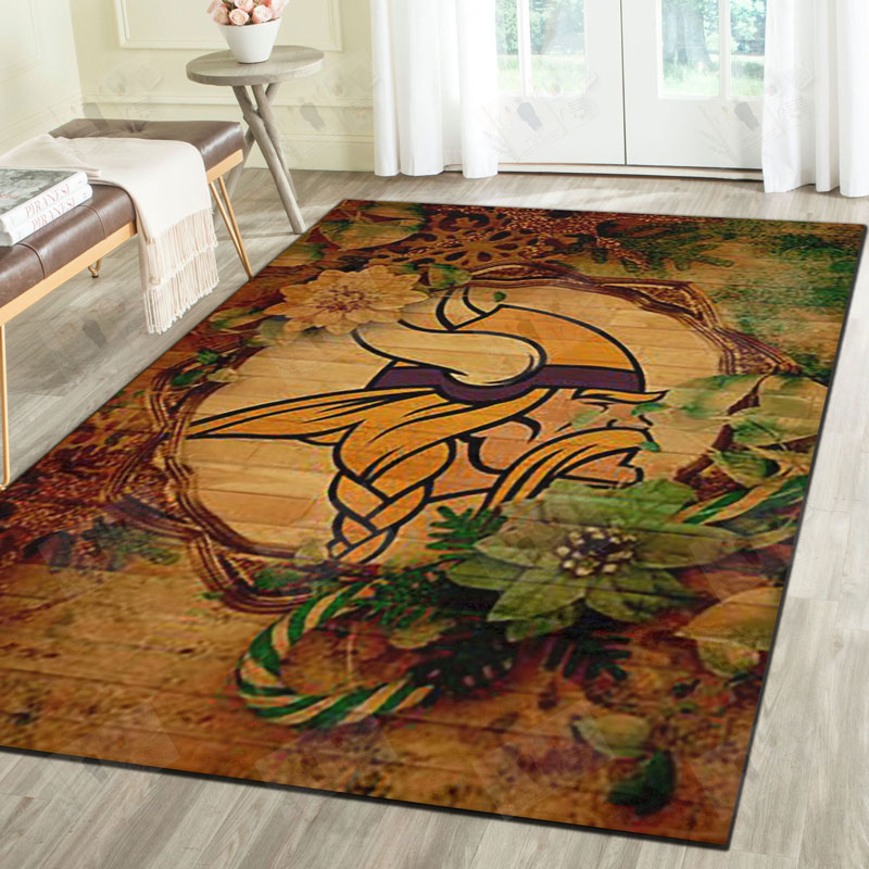 Minnesota Vikings Rug NFL Area Rug Bathroom Rugs Indoor Indoor Rugs Rectangle Carpet