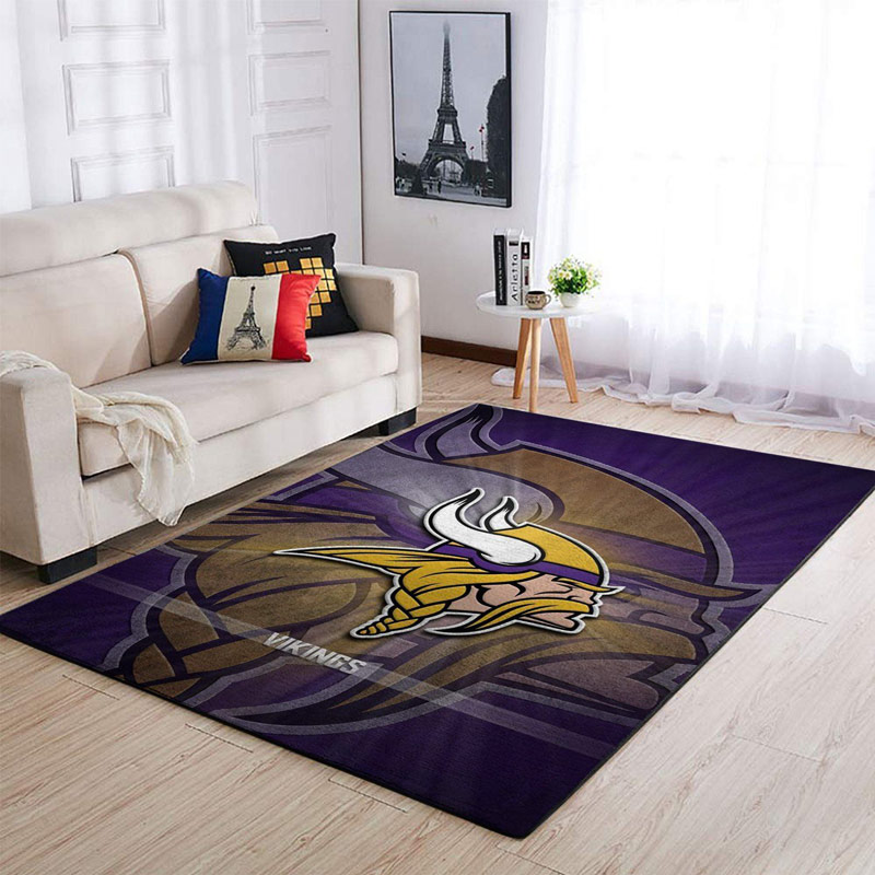 Minnesota Vikings Rug NFL Area Rug Bedroom Rug Indoor Rug Rectangle Carpet
