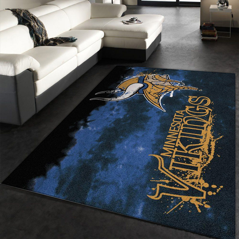 Minnesota Vikings Area Rug NFL Area Rug Bedroom Area Rug Indoor Indoor Rug Rectangle Carpet