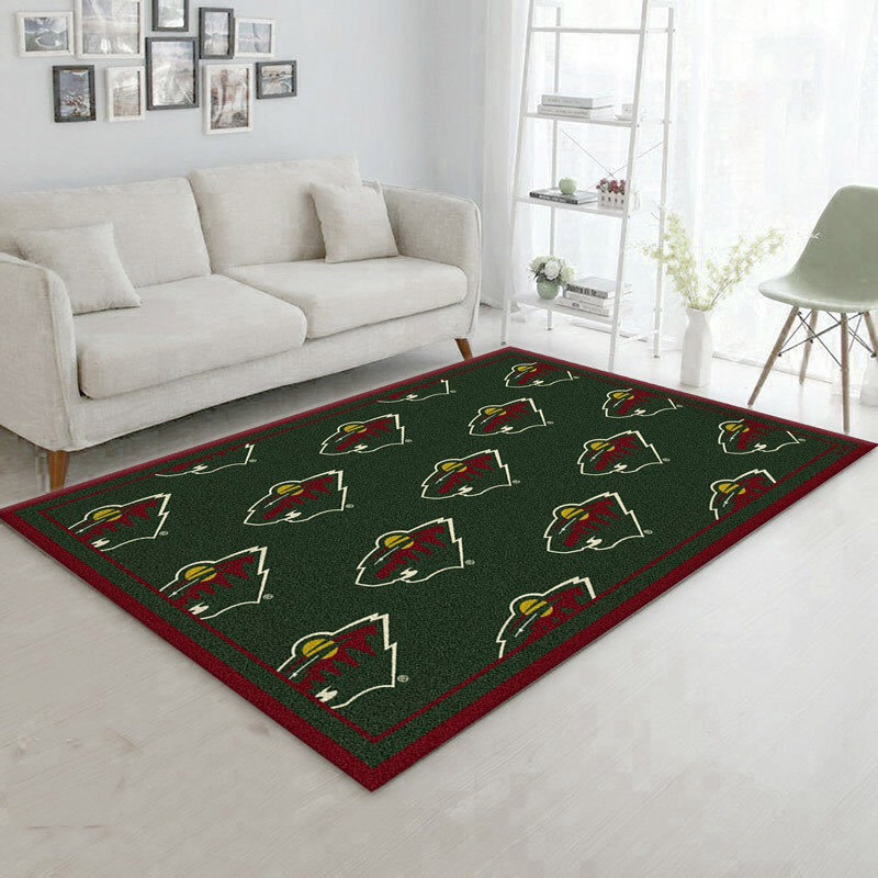 Minnesota Wild Area Rug NHL Area Rug Living Room Rug Indoor Indoor Rug Rectangle Carpet