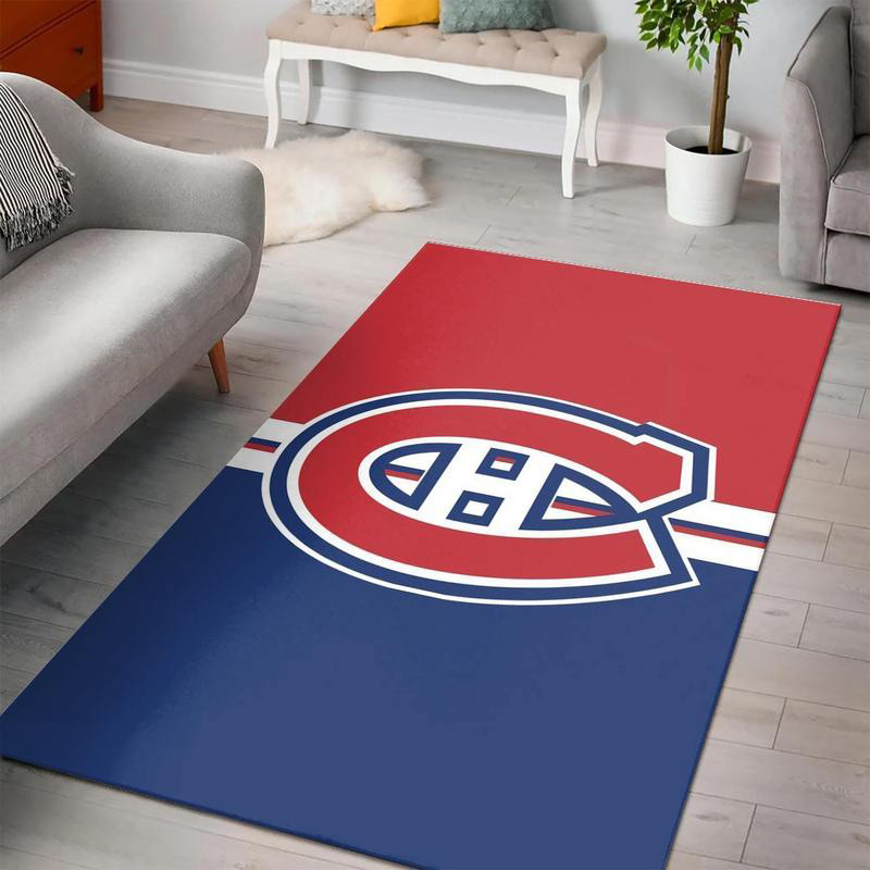 Montreal Canadiens Area Rug NHL Area Rug Bathroom Rugs Indoor Rugs Rectangle Carpet