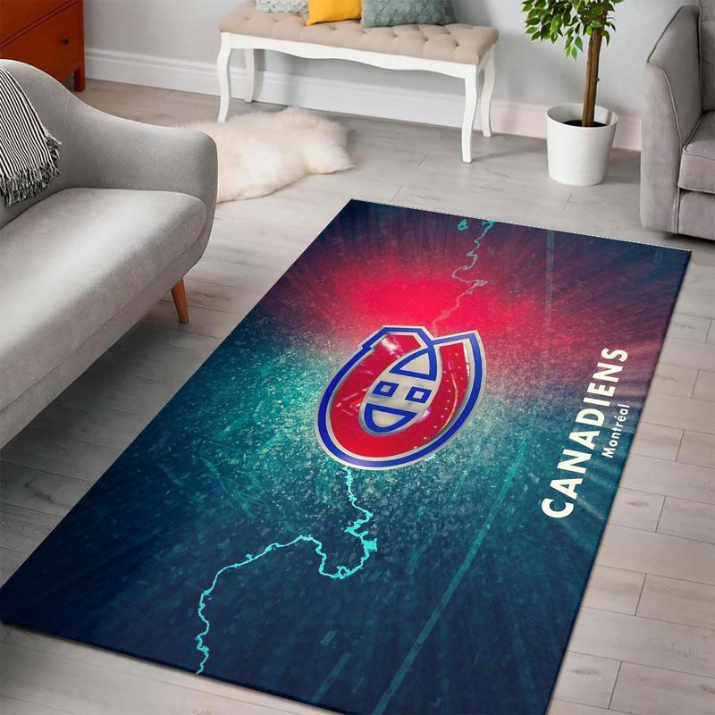 Montreal Canadiens Area Rug NHL Area Rug Dining Room Rugs Indoor Indoor Rugs Rectangle Carpet