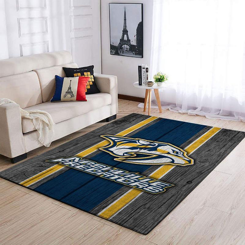 Nashville Predators Rug NHL Area Rug Bedroom Area Rug Indoor Indoor Rugs Rectangle Carpet