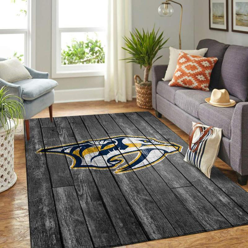 Nashville Predators Rug NHL Area Rug Living Room Area Rug Indoor Rugs Rectangle Carpet